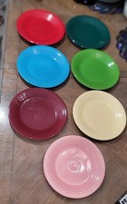 Set Of 7 Fiestaware Homer Laughlin 10 1/2" Plates Multicolored