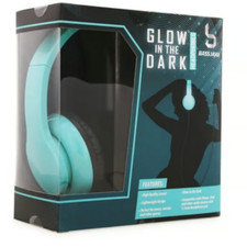 Bass Jaxx Glow In the Dark Lightweight Headphones Wired BLUE
