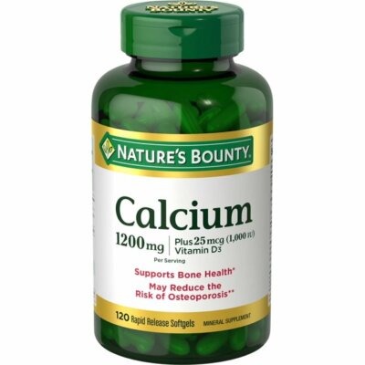Nature's Bounty Calcium + Vitamin D3 Softgels- 1200 Mg- 120 Ct