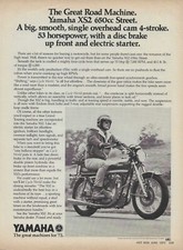 1972 Yamaha Motorcycle Ad XS2 650 Vintage Magazine Advertisement XS 2 650cc 72