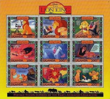 Disney 1994 Uganda - The Lion King, Sheetlet Nº2 - MNH
