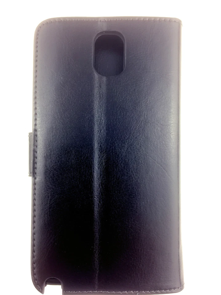 BLACK Wallet Leather Pouch Case Cover For Samsung Galaxy NOTE 3 N9000 N9005 UK - Image 3 of 4