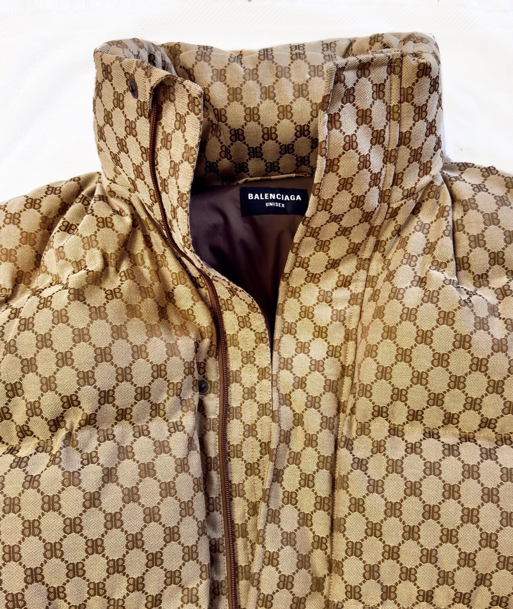 Gucci x Balenciaga Hacker Project BB Print Puffer Hooded Gucci x Balenciaga Hacker Project BB Print Puffer Hooded