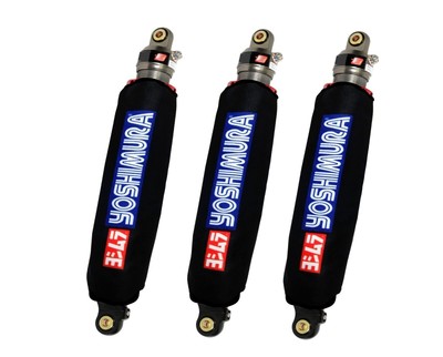''Black QuadRacer LTR 450 R-SE Racing Shocks Covers - Protective ATV Guards''