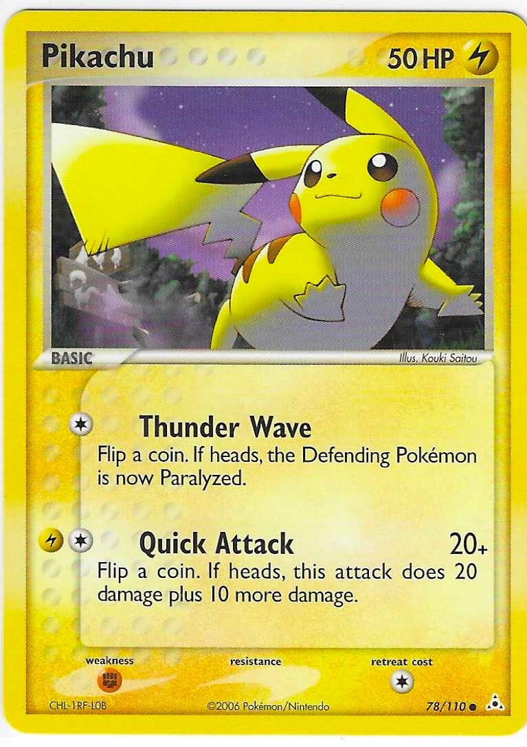 PIKACHU  78/110 EX HOLON PHANTOMS Pokemon Card    NM