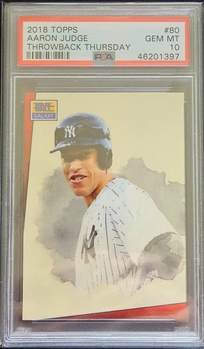 2018 Topps Aaron Judge Throwback Thursday PSA 10