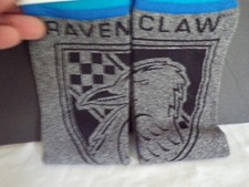 Harry Potter Ravenclaw Crew Socks One Size Fits Most Pair Black/Gray NWT