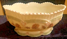 1899 EAPG NORTHWOOD CHRYSANTHEMUM SPRIG CUSTARD GLASS LARGE BERRY BOWL