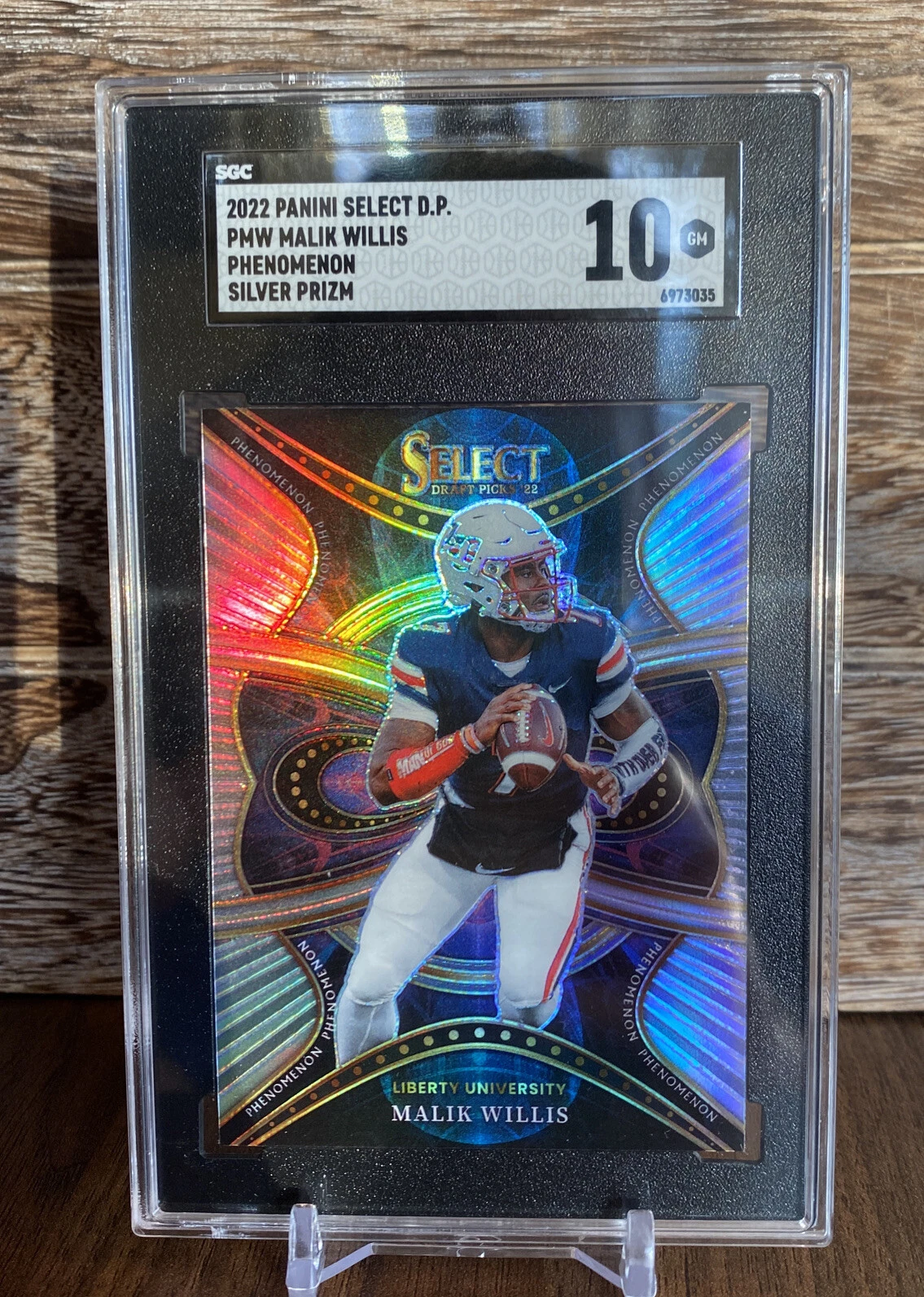 Malik Willis Panini Select Draft Picks Phenomenon #PMW Tie-Dye Prizm
