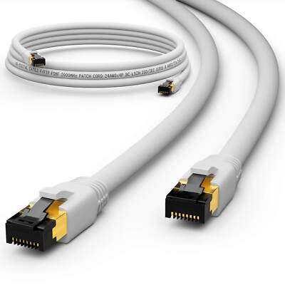 Cat8 CAT 8.1 Patchkabel F/FTP LSZH RJ45 LAN Ethernet Netzwerkkabel Kabel PIMF