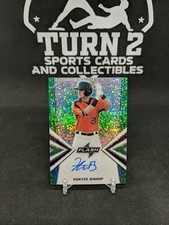 2019 Leaf Flash Hunter Bishop On Card Auto Green #1/15 San Francisco Giants 