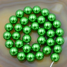 12mm Top Quality Czech Glass Pearl Round Loose Spacer Beads 16'' Strand
