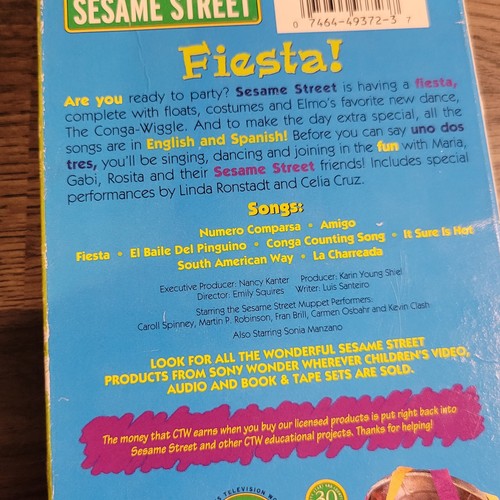 Sesame Street Fiesta Kids Guide to Life VHS 1998 English And Spanish - Picture 4 of 10