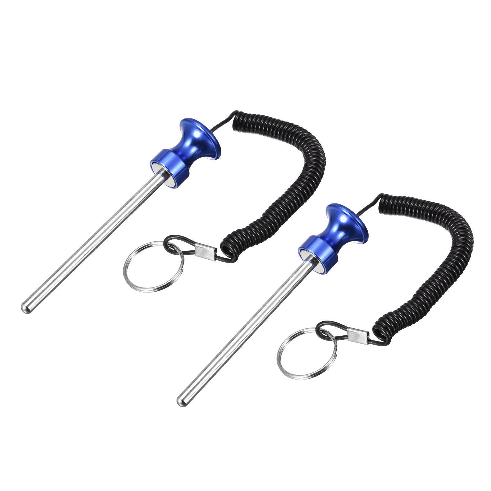 2Stk 8mmx125mm Gewichtsblock Stift + Zugseil Magnetisch Krafttrainingsgerät Blau