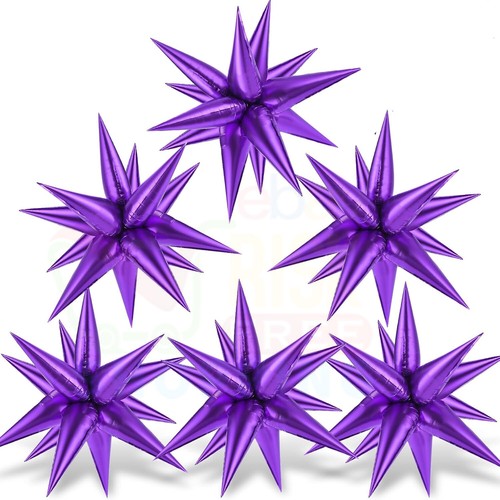 StarBurst Star Explosion Spike Foil Balloons Cone Foil Balloon Xmas Party Decor - Picture 10 of 14