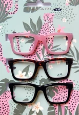 TAHARI PREMIUM 3 PACK READING GLASSES READERS MULTI COLOR +3.00 NEW AUTHENTIC