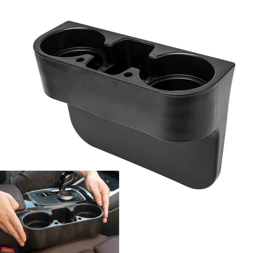 Sedan Car Seat Seam Wedge Cup Holder Food Drink Bottle Mount Storage Organizer - Image 2 of 4