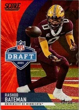 2021  SCORE NFL DRAFT GOLD ZONE PARALLEL #D9 RASHOD BATEMAN 42/50