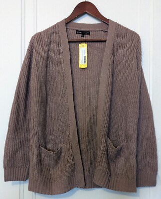 Love Ellie Annabeth Cardigan Sweater Size Youth Large Blush Pink Open Front NWT