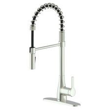 FLOW Classic Series Single-Handle Pull-Down Spring Neck Sprayer Kitchen Faucet