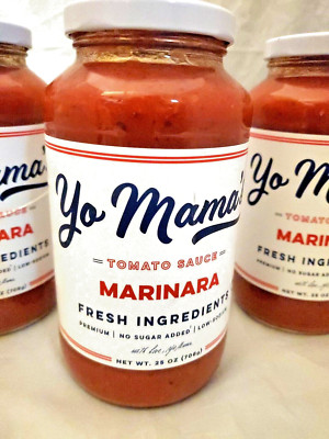 YO MAMA'S MARINARA TOMATO PASTA SAUCE LOT OF 3 Low-Sodium No Sugar Added