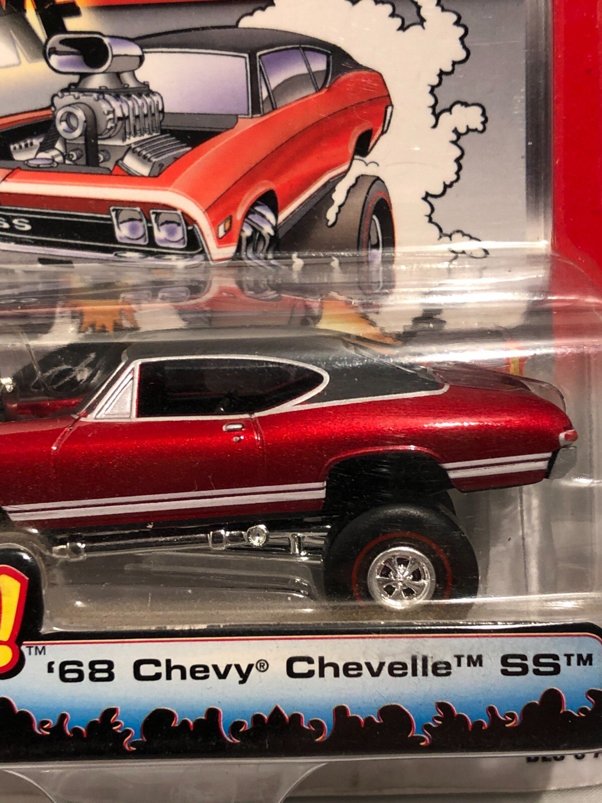 Johnny Lightning Zingers 68 Chevy Chevelle SS Real Red Line Rubber