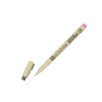 XSDK01-21 Sakura Pigma Micron 01 Marker Pen, 0.25mm Tip, Rose, Box of 12