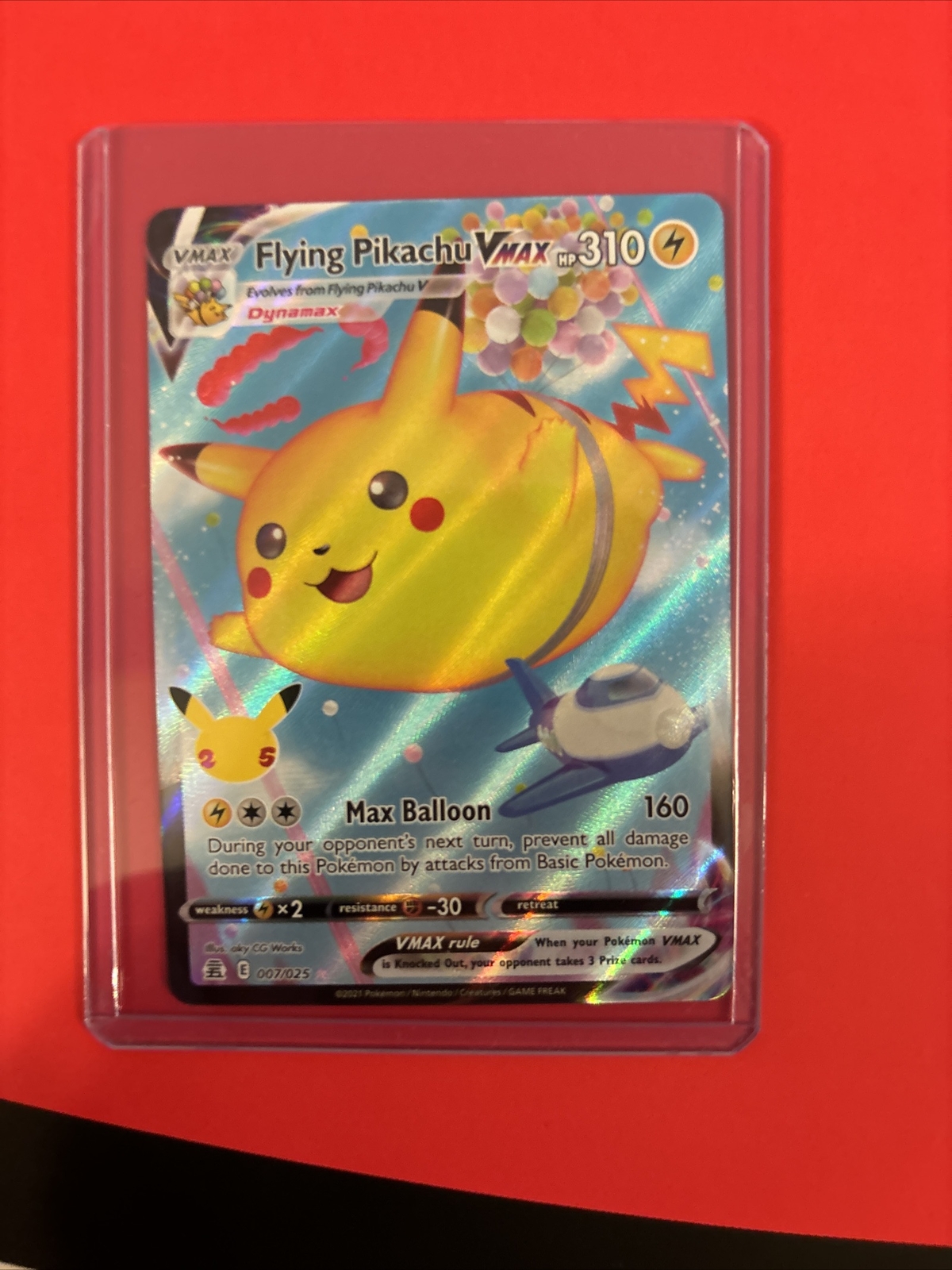 FLYING PIKACHU VMAX 007/025 CELEBRATIONS POKEMON TCG NM