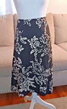 Requirements Skirt Vintage Size 10 Midi Floral Pull On