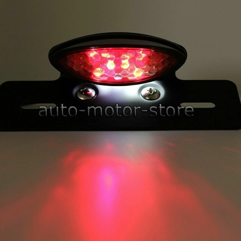 Luz trasera LED para motocicleta matrícula freno integrado humo señal de giro luz Foto 3 de 4