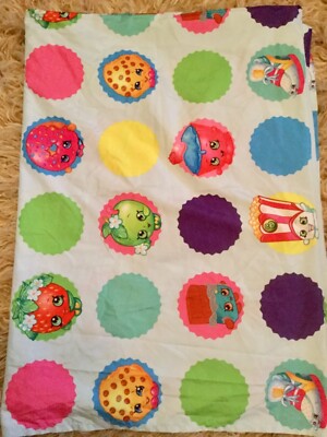 Shopkins twin bedsheet flat 2013 moose enterprise 92  x 62 