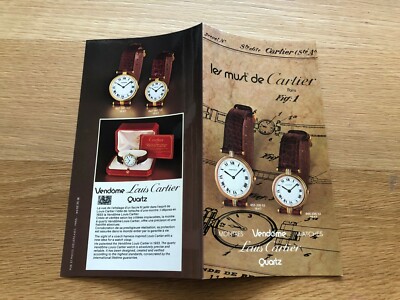 Booklet Broschüre - Les Must Der Cartier Vendome Louis Cartier - Watches Montres