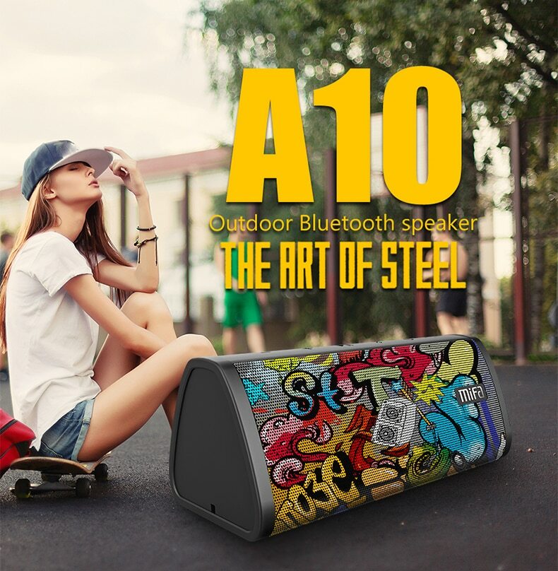 Haut-parleur Bluetooth portable 10W étanche pour musique extérieure sans fil