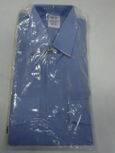 Camicie classiche da uomo blu in misto cotone