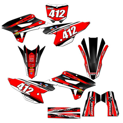 2021-2023 CRF 450 RX VIGOR Red Senge Graphics Kit Compatible with Honda