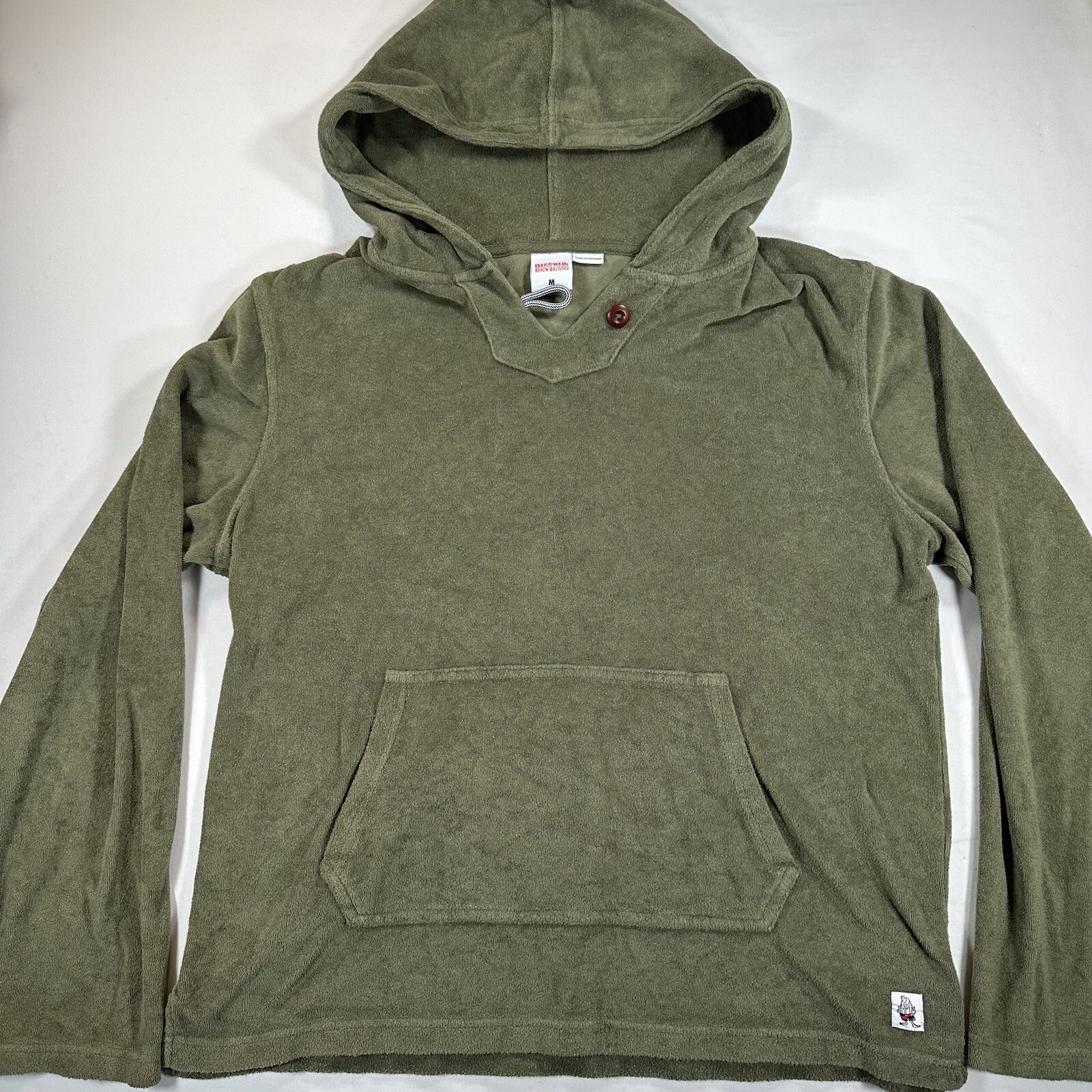 Birdwell Beach Britches Men’s Baja Hoodie Terry Pullover, Green, Size