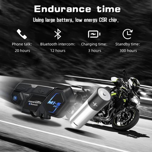 M1-S Pro Motorcycle Intercom Headset 10 Riders Bluetooth Interphone Helmet 2000m - Picture 11 of 24