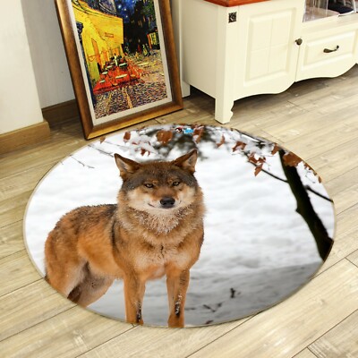 3D Snow Wolf ZHUA499 Game Non Slip Rug Mat Photo Carpet Zoe