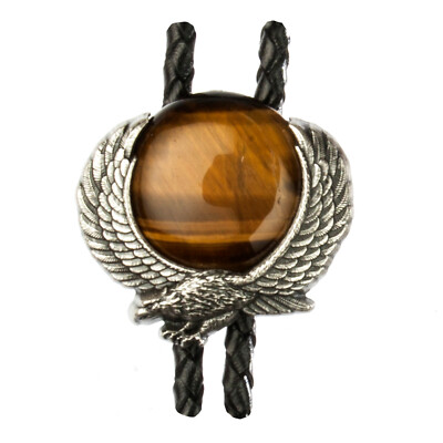Bolo Tie Eagle, Eagle, Silver- Edition, Tiger Eye, Cowboy Tie, Very Noble