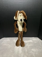 Vintage Looney Tunes Wile E. Coyote Plush Floppy Head Bendable Legs 17" Toy Pet