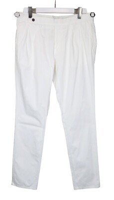 Suitsupply Braddon Int Hose Herren UK 36 Reine Baumwolle Plissiert Gürtel