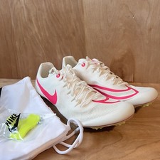 Nike Men's Ja Fly 4 Track  Field Sprinting Spikes White Pink DR2741-100 8