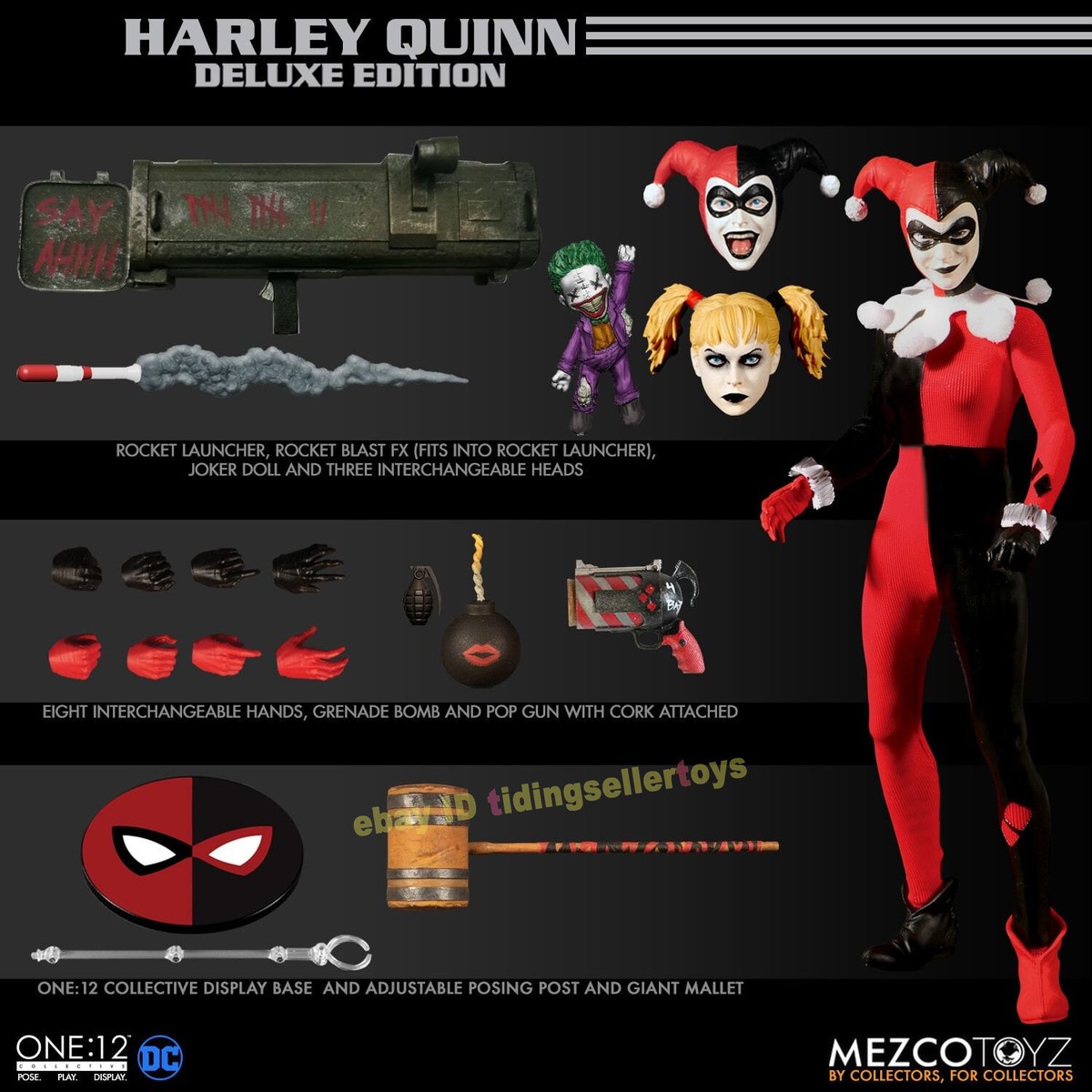 Mezco Toyz 1/12 Harley Quinn DC Batman Comic Version Figure