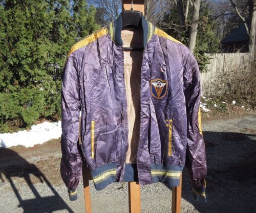 Vintage 1950s Reversible Stadium Jacket Satin Lining Outer Vintage 1950s Reversible Stadium Jacket Satin Lining Outer