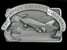 SE09111 NOS VINTAGE 1982 THE SPACE SHUTTLE COLUMBIA COMMEMORATIVE BUCKLE