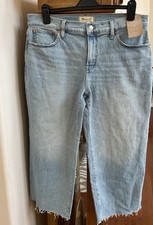NWT Madewell Women's Perfect Vintage Wide-Leg Crop Jeans Size 32P
