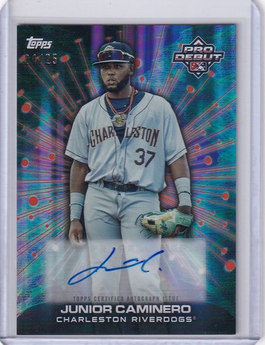 Junior Caminero Prospect Auto /25 - 2023 Topps Pro Debut Future Cornerstones