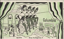 1953 ROME, ITALY COLUMBIA NIGHTCLUB vintage pamphlet ARMY USO CLUB DANCING GIRLS