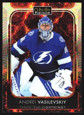 2021-22 O-Pee-Chee Platinum #33 Andrei Vasilevskiy Hot-Magma #/499