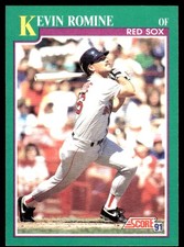 Kevin Romine 1991 Score #116 Boston Red Sox MLB READ FREE SHIPPING AutographDen
